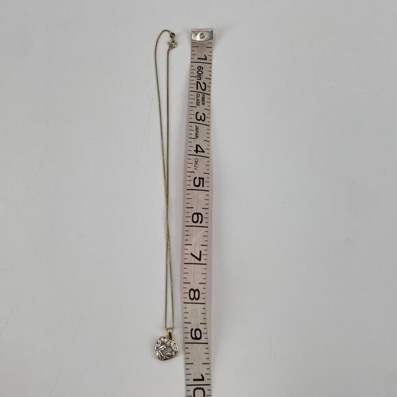 Sterling silver gold plated mother and child pendant necklace - Picture 4 of 4